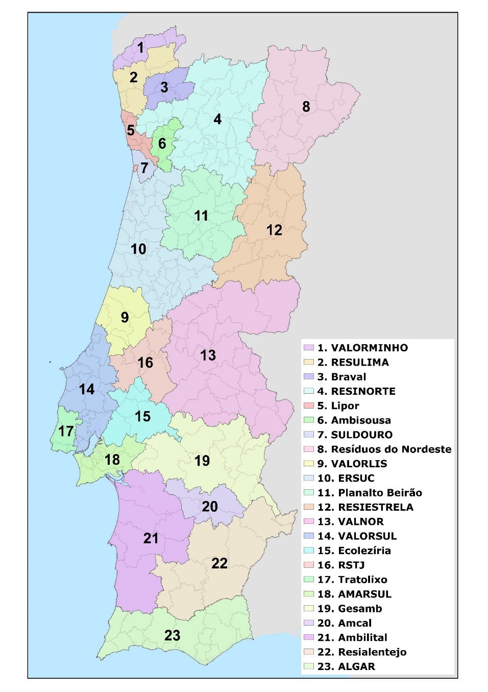 Mapa geológico simplificado de Portugal com a indicação da distribuição